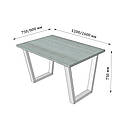 Стіл обідній з металу і ДСП Бінго 750/1200/750 Метал-Дизайн Білий оксамит, фото 3