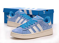 Женские кроссовки Adidas Campus Blue White голубого цвета