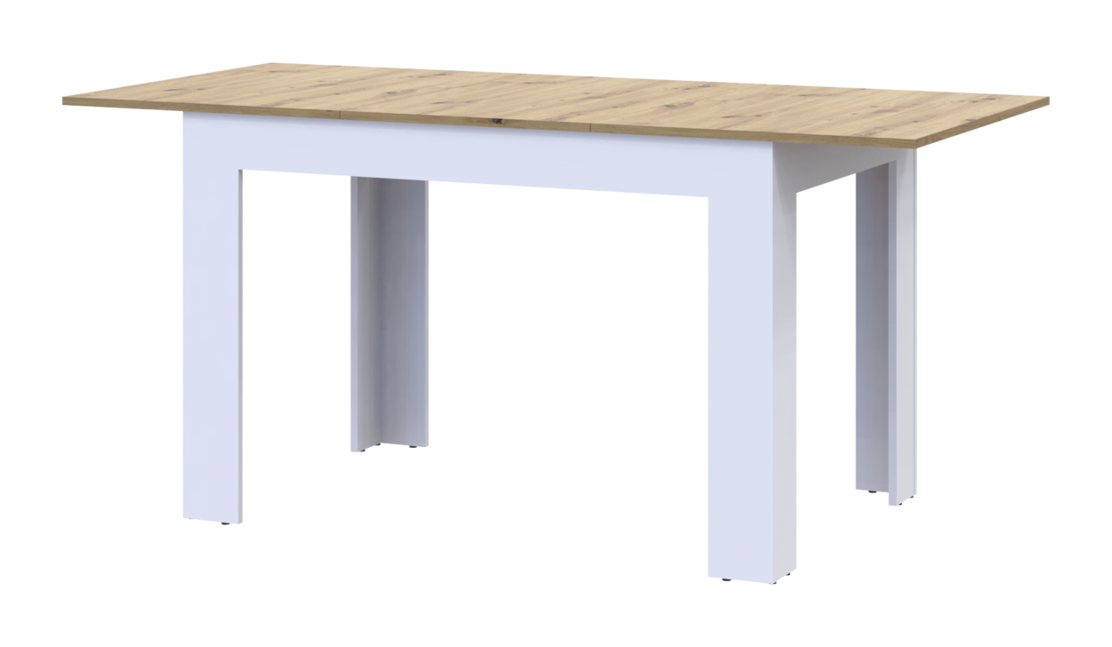 Кухонный стол раскладной Флинт дуб артизан белый 120 (170) см х 80 см х 78 см обеденный. Столы трансформеры - фото 6 - id-p2192220396