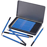 Набір графітних олівців Kalour 12 штук твердість 8В-5Н (YW-SPT012), фото 2