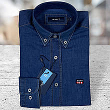 Брендова джинсова сорочка Gant - синій