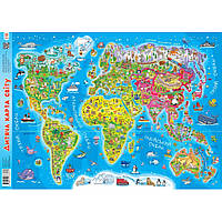 Плакат Детская карта мира 75858 А2 as