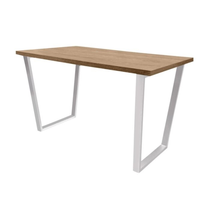 Стіл обідній з металу і ДСП Бінго 750/1200/750 Метал-Дизайн Білий оксамит, фото 1