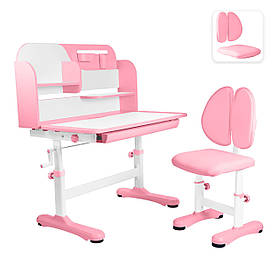 Парта учнівська дитяча Bambi M 5801-8 Рожева | Комплект зростаюча парта і стілець