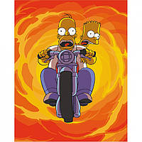 Картина по номерам "Гомер и Барт на байке" Art Craft 10286-AC 40х50 см as