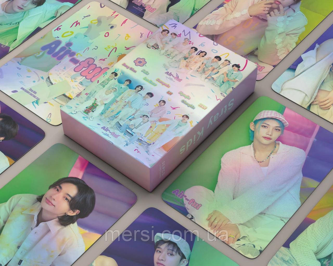 Голографічні карточки stray kids K-POP lomo кейпоп карти к поп стрей кідс стрэйкідс СК -Air ful-  55 шт, фото 1