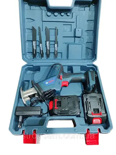 Сабельная электропила в кейсе с АКБ (21V 5.0Ah) Bosch BS3300 21V-LI ...