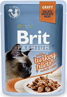 Brit Premium Turkey Fillets in Gravy Влажный корм с филе индейки в соусе для кошек 85 г