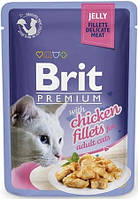 Brit Premium Chicken Fillets in Jelly Влажный корм с куриным филе в желе для кошек 85 г