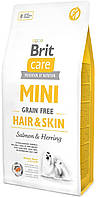 Brit Care GF Mini Hair & Skin Salmon & Herring Сухой корм для собак мелких пород с длинной шерстью 7 кг