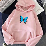 Жіноче худі з принтом метелика, фото 2