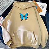 Жіноче худі з принтом метелика, фото 4