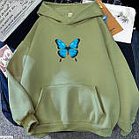 Жіноче худі з принтом метелика, фото 7