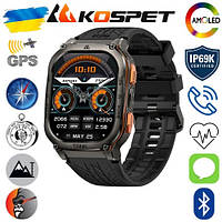 Kospet Tank M3 Ultra Black чоловічий смарт годинник тактичний водонепроникний протиударний з GPS та компасом