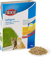 Trixie Soft Grass Мягкая трава для кошек и котят с поддоном 100 г