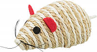 Trixie Sisal Mouse Іграшка для кішок мишка сизалева з дзвіночком 10 см