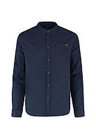 Мужская рубашка Regular fit - льняная, синяя Volcano 3XL