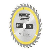 Круг отрезной DeWALT CONSTRUCTION, 165х20 мм, 30z (ATB), 10 гр. (DT1935)