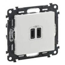 753107 Розетка Legrand Valena LIFE USB-С USB-С, 3А 5В, білий