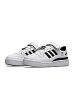 Кроссовки Adidas Forum 84 Low New All White Black