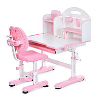 Парта ученическая детская Bambi M 5799-8 Розовая | Комплект растущая парта и стул