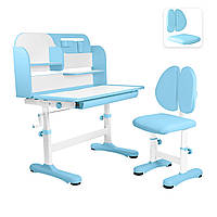 Парта учнівська дитяча Bambi M 5801-4 Синя | Комплект зростаюча парта і стілець