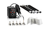 Паяльний фен Technet 858D-II + Пластик, сітка, 5 насадок