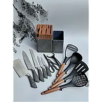 Набор кухонных ножей с кухонными принадлежностями 12 предметов