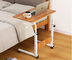 Приліжковий столик на колесиках з регулюванням висоти - столик для ноутбука