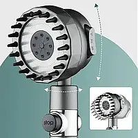 Насадка лійка для душу, 3 режими / Масажна лійка на кран з перемикачем / Турбо лійка з обертанням на 360°