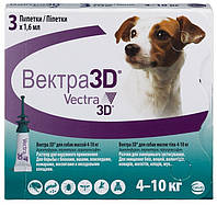 Ceva Vectra 3D Инсектоакарицидные капли для собак 4,1-10,0 кг (3 х 1,6 мл)