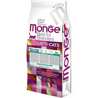 Сухой корм для кошек Monge Cat Hairball со вкусом курицы, кукурузы и риса 10 кг 8009470004794 YTR