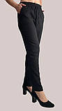 Жіночі штани великого розміру на літо Чорні літні штани жіночі прямі, фото 3