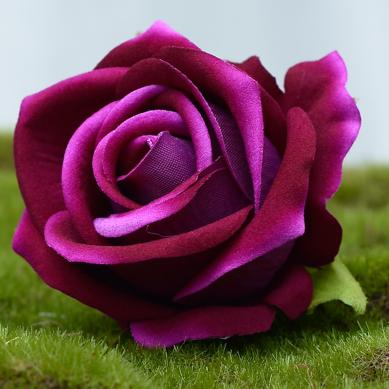 Троянда штучна темна фуксія, 16 шт. Троянда діаметром 6 см, Штучна троянда для декору, Троянда штучна, фото 1