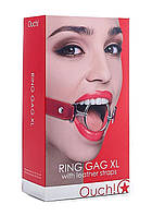 Кляп металеве кільце Ring Gag XL - Red sexstyle