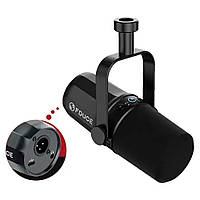 Динамічний підкаст-мікрофон FDUCE SL40 USB XLR з технологією ізоляції голосу Чорний