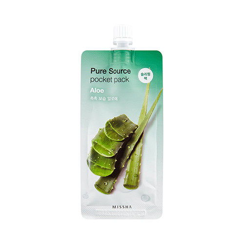 Нічна маска з екстрактом алое Missha Pure Source Pocket Pack Aloe 10 мл