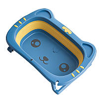 Детская складная ванночка Bestbaby BS-8766 Котик Blue TOP