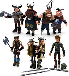 Набір фігурок "Як приборкати Дракона" 8в1, 9 см - "How to train Dragon" action figure