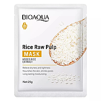 Маска тканевая из рисовой мякоти BIOAQUA mus