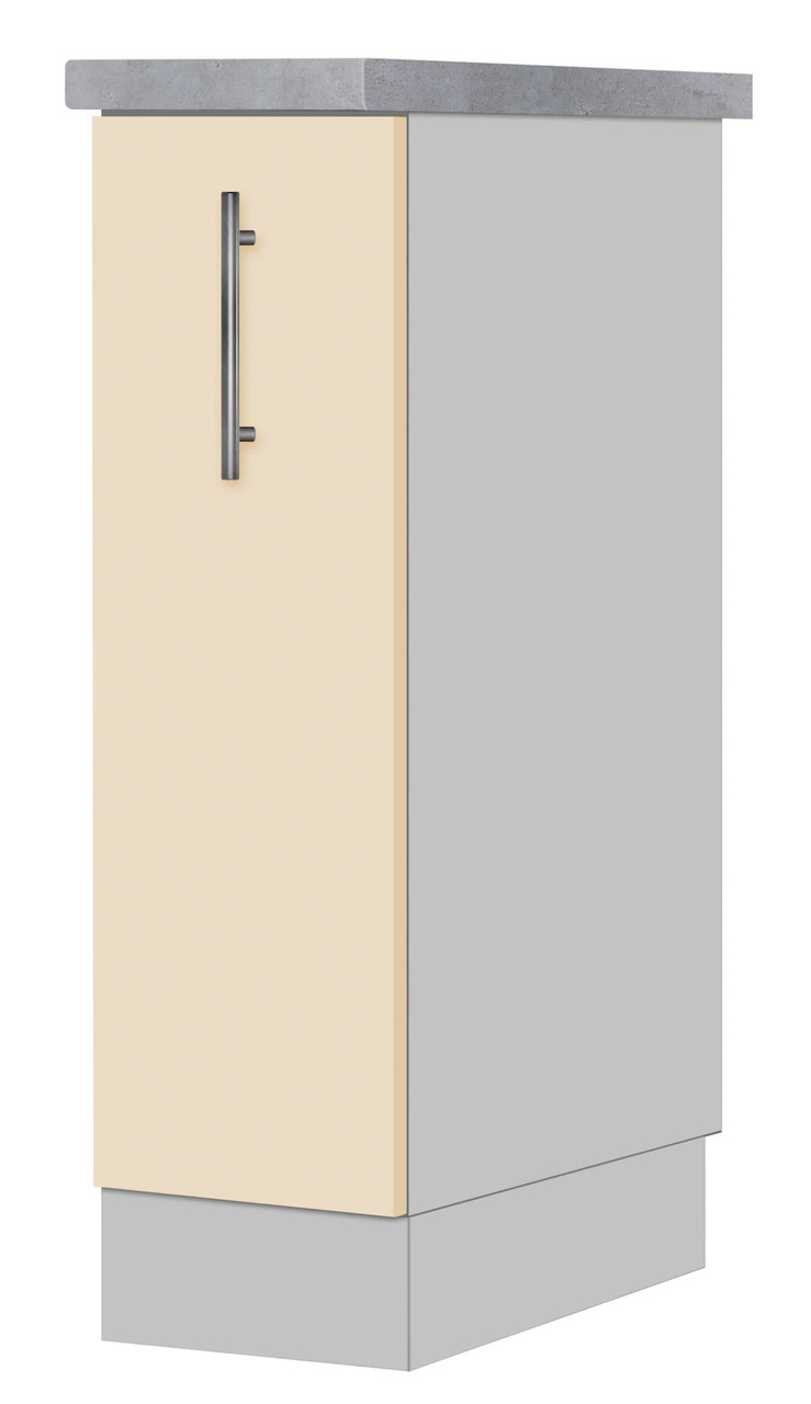 Тумба-карго (2 полиці) ширина 300 зі стільницею 1-ї категорії Хром МАКСІ МЕБЕЛЬ Сірий/Ваніль (80169) z118-2024