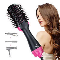 Вращающаяся расческа фен One step Hair Dryer 1000 Вт | Профессиональный фен для укладки волос | Стайлер фен