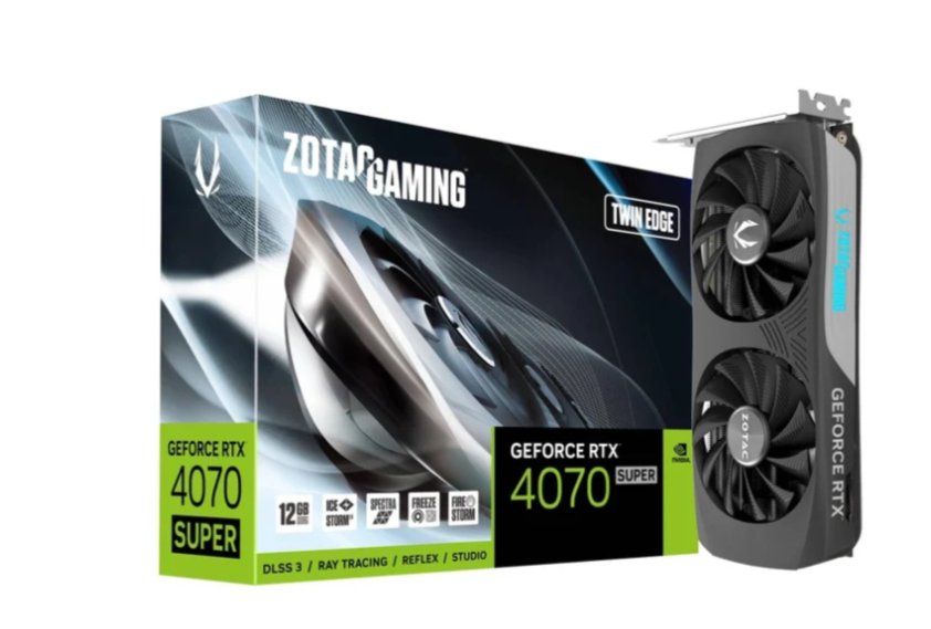 Відеокарта Zotac GAMING GeForce RTX 4070 SUPER Twin Edge 12GB (ZT-D40720E-10M)