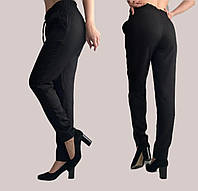 Женские брюки большого размера на лето Черные летние брюки женские прямые