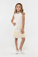 Платье бальное с узором для девочки Wecan 24087 128 см Молочный (2000990145581) z115-2024