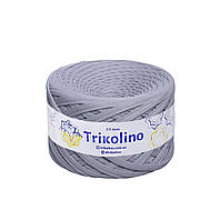 Трикотажная пряжа Trikolino, 3-5 мм., 100 м., Французський Серый, нитки для вязания