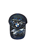 Бейсболка з сіткою та малюнком BMW 52-55 Темно-синій 13847