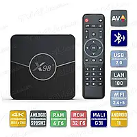 Смарт ТВ приставка X98 Plus 4/32 Гб Smart TV Box Android 11