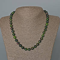 Намисто Цоїзит натуральний камінь гладка кулька d-8,5мм+- L-49см+- купити біжутерію дешево оптом в інтернеті