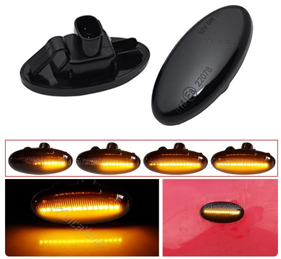 Повторювач повороту Mazda 6 2002-2008 Мазда 6 (2шт динамічні чорні ЛЕД), фото 1